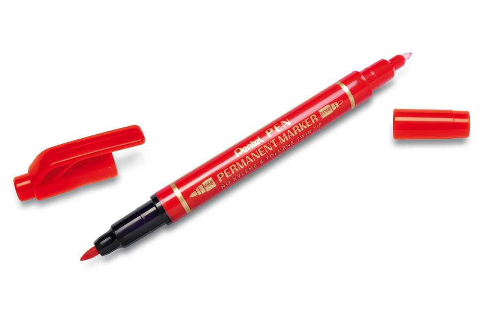 Foliopis dwustronny czerwony Pentel